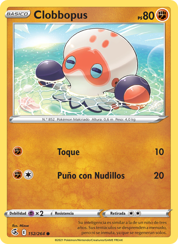 Clobbopus 152 — Golpe Fusión (Spanish Pokémon TCG card)