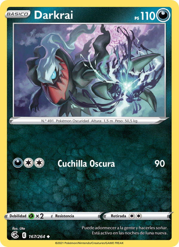 Darkrai 167 — Golpe Fusión (Spanish Pokémon TCG card)