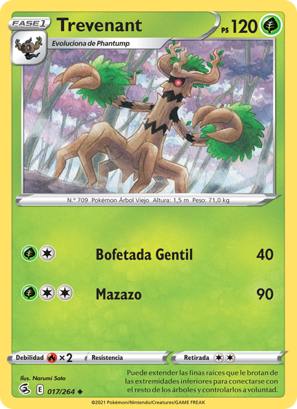 Trevenant 17 — Golpe Fusión (Spanish Pokémon TCG card)