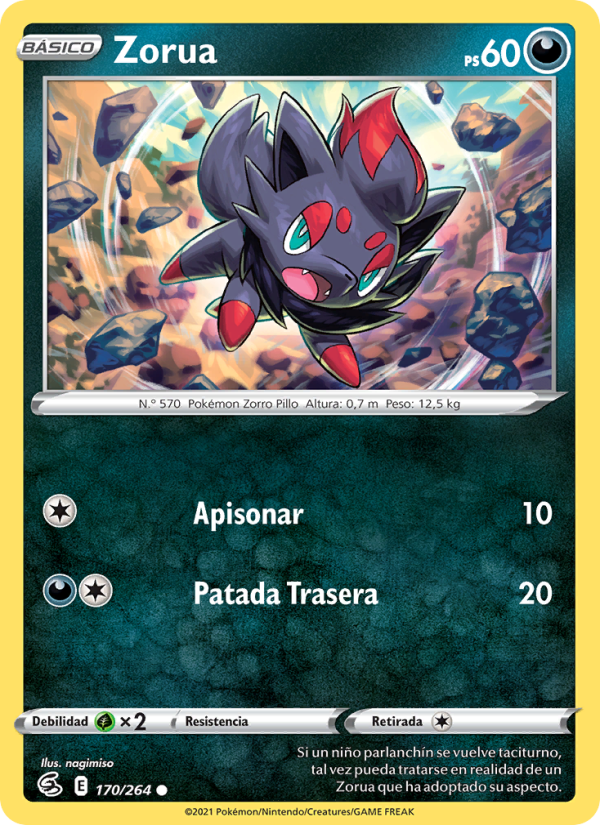 Zorua 170 — Golpe Fusión (Spanish Pokémon TCG card)