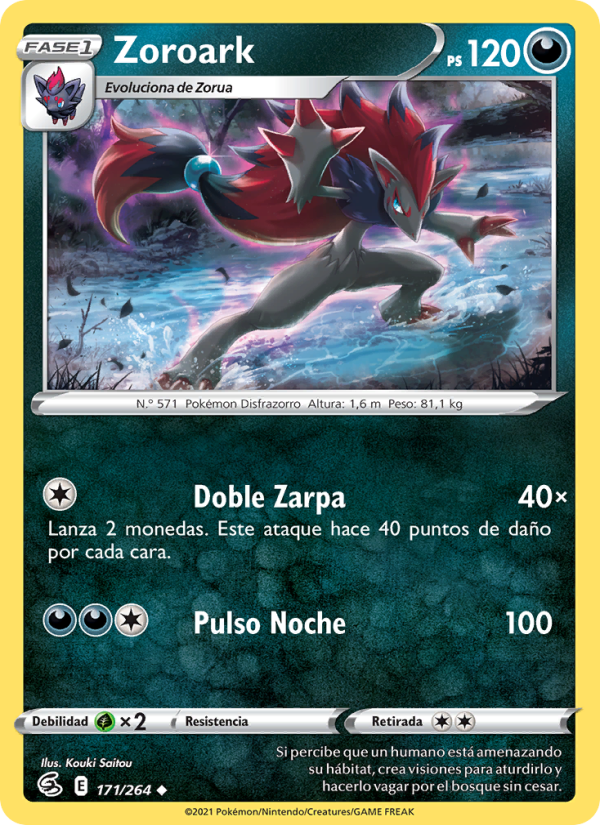 Zoroark 171 — Golpe Fusión (Spanish Pokémon TCG card)