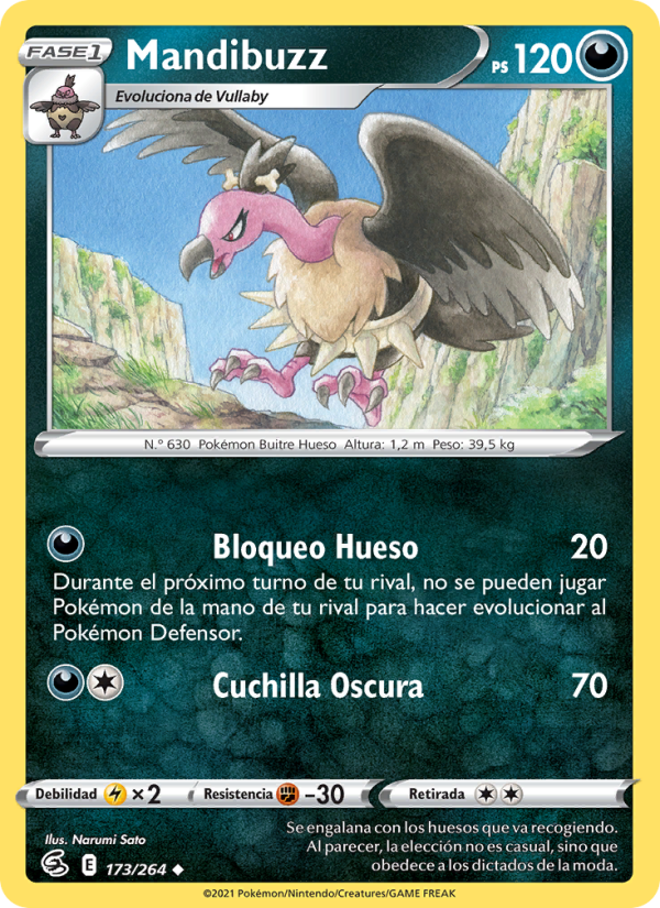 Mandibuzz 173 — Golpe Fusión (Spanish Pokémon TCG card)