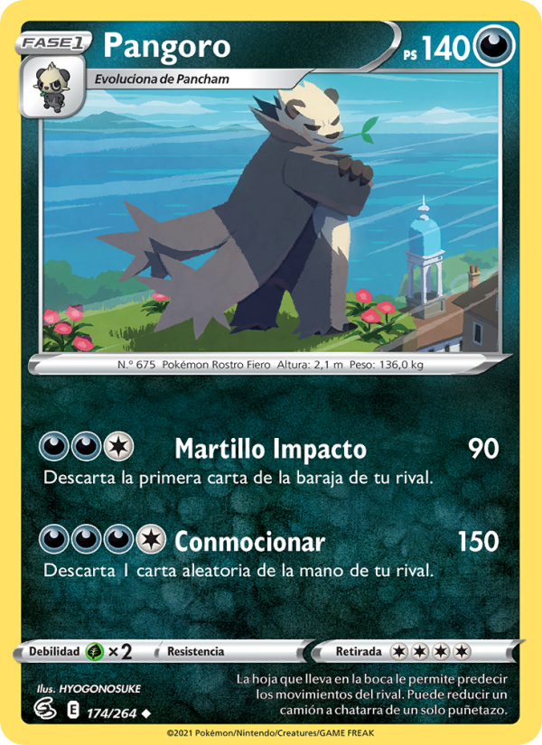 Pangoro 174 — Golpe Fusión (Spanish Pokémon TCG card)