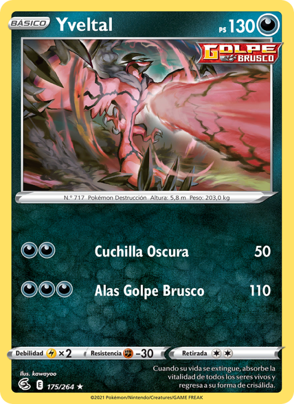 Yveltal 175 — Golpe Fusión (Spanish Pokémon TCG card)