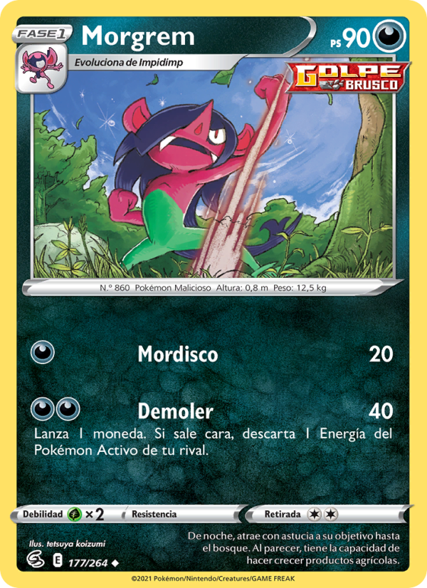 Morgrem 177 — Golpe Fusión (Spanish Pokémon TCG card)