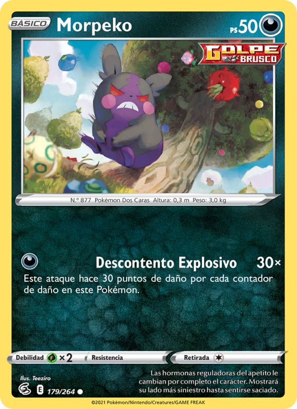 Morpeko 179 — Golpe Fusión (Spanish Pokémon TCG card)