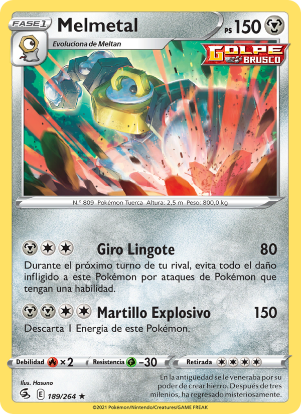 Melmetal 189 — Golpe Fusión (Spanish Pokémon TCG card)