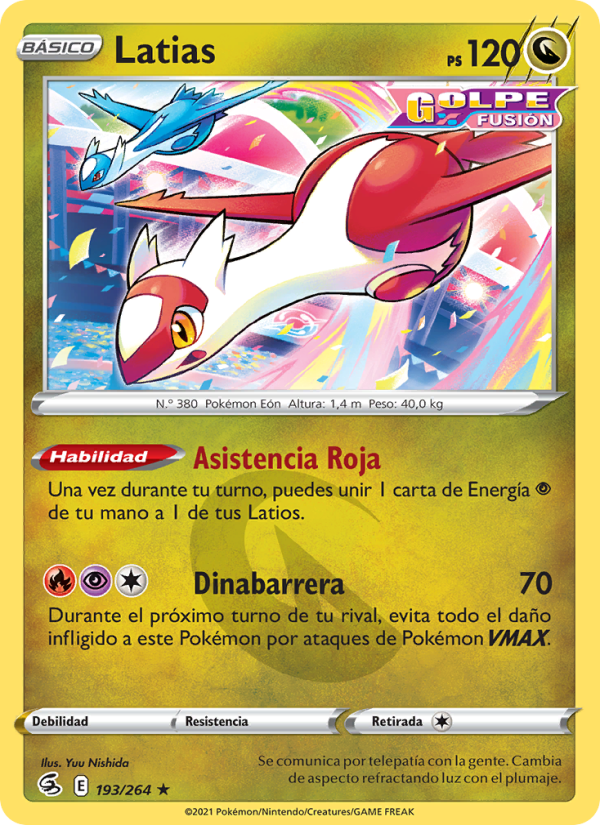 Latias 193 — Golpe Fusión (Spanish Pokémon TCG card)
