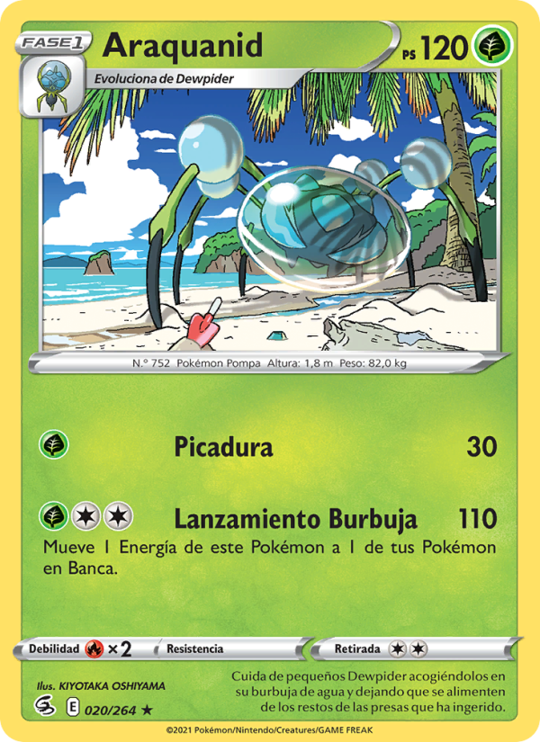 Araquanid 20 — Golpe Fusión (Spanish Pokémon TCG card)