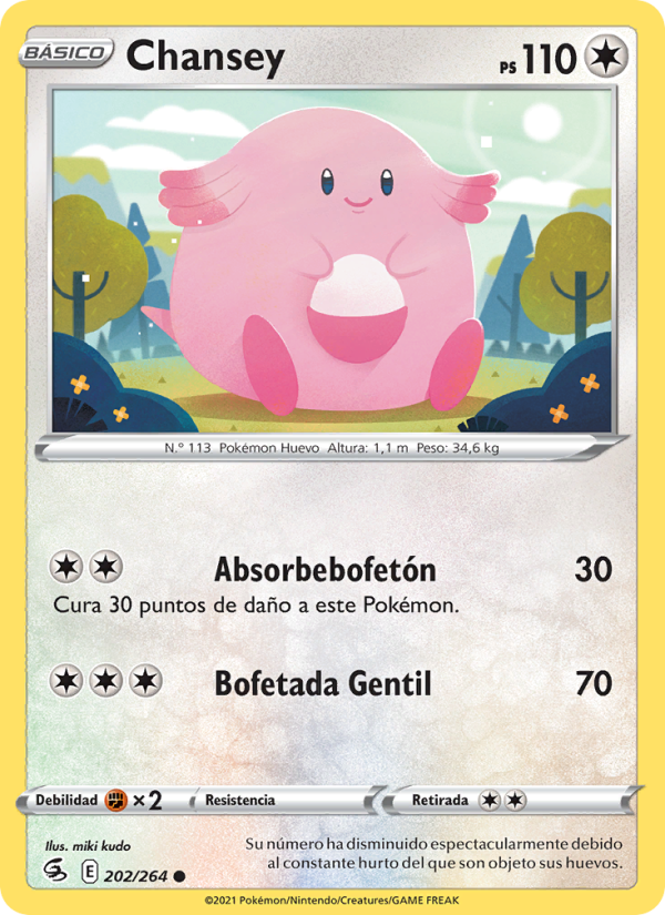 Chansey 202 — Golpe Fusión (Spanish Pokémon TCG card)