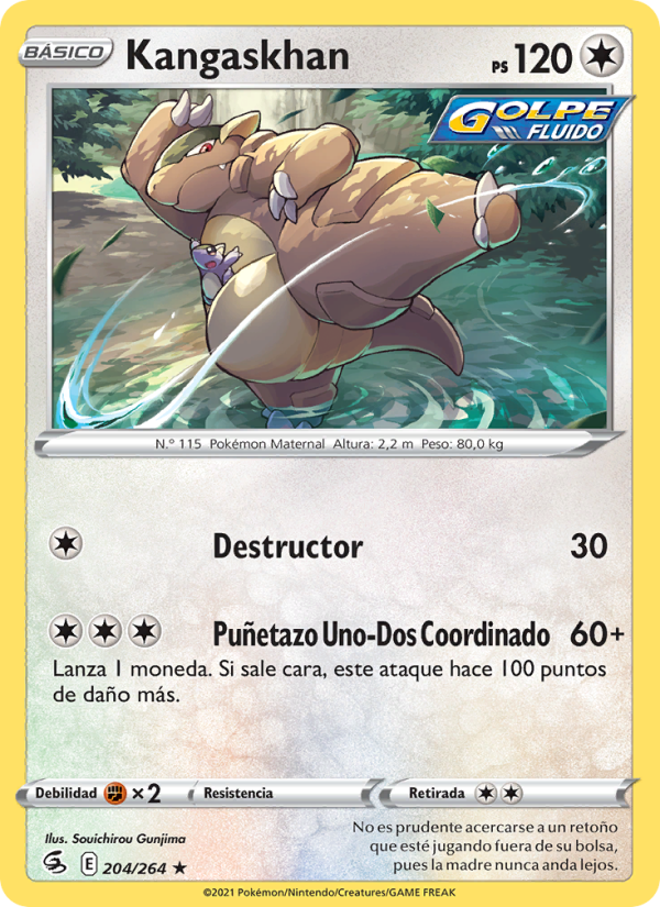 Kangaskhan 204 — Golpe Fusión (Spanish Pokémon TCG card)