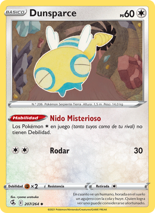 Dunsparce 207 — Golpe Fusión (Spanish Pokémon TCG card)