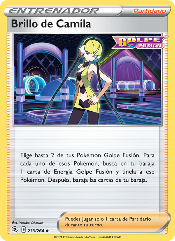 Brillo de Camila 233 — Golpe Fusión (Spanish Pokémon TCG card)