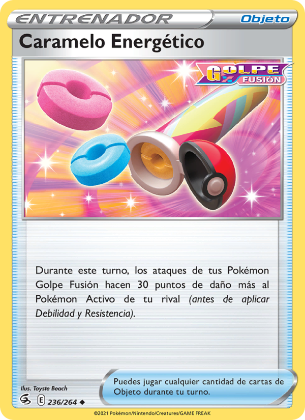 Caramelo Energético 236 — Golpe Fusión (Spanish Pokémon TCG card)