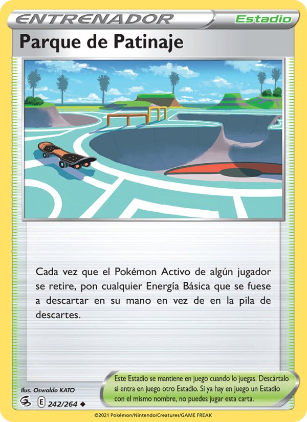 Parque de Patinaje 242 — Golpe Fusión (Spanish Pokémon TCG card)