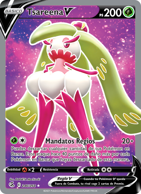Tsareena V 246 — Golpe Fusión (Spanish Pokémon TCG card)