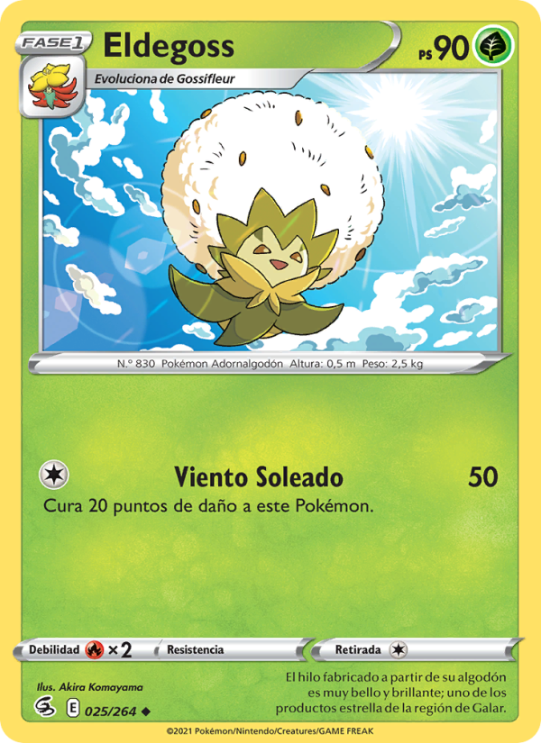 Eldegoss 25 — Golpe Fusión (Spanish Pokémon TCG card)