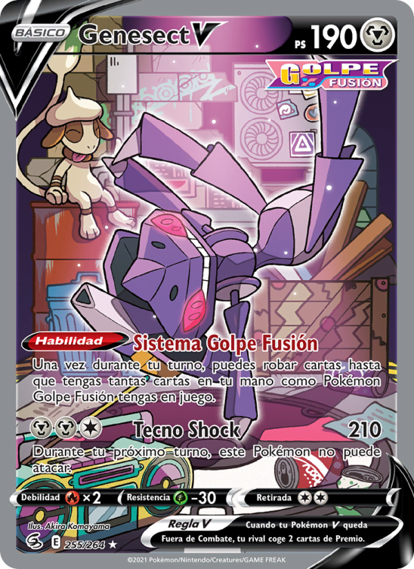 Genesect V 255 — Golpe Fusión (Spanish Pokémon TCG card)