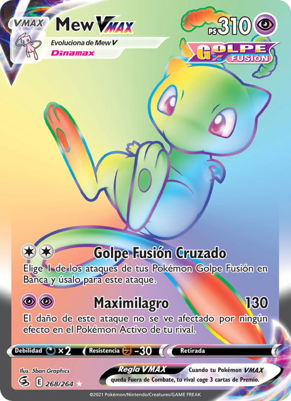 Mew VMAX 268 — Golpe Fusión (Spanish Pokémon TCG card)
