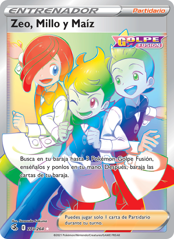 Zeo, Millo y Maíz 273 — Golpe Fusión (Spanish Pokémon TCG card)