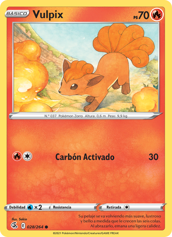 Vulpix 28 — Golpe Fusión (Spanish Pokémon TCG card)