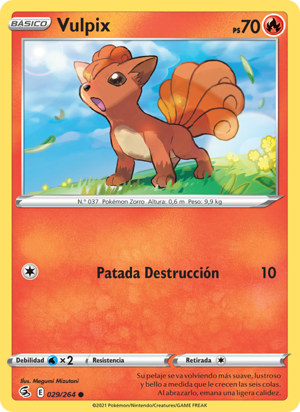 Vulpix 29 — Golpe Fusión (Spanish Pokémon TCG card)