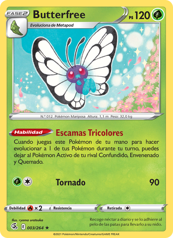 Butterfree 3 — Golpe Fusión (Spanish Pokémon TCG card)