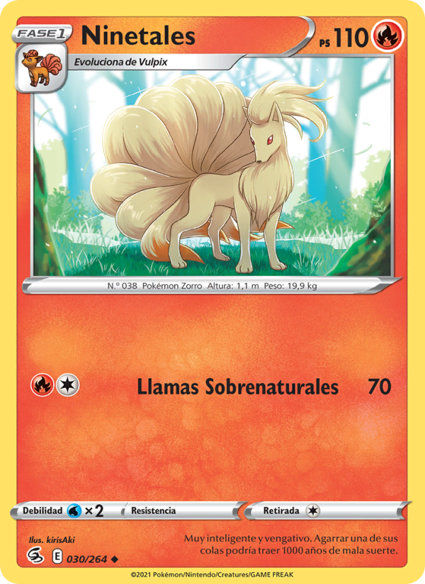 Ninetales 30 — Golpe Fusión (Spanish Pokémon TCG card)
