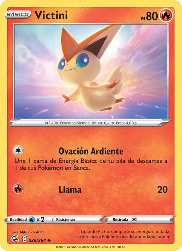 Victini 36 — Golpe Fusión (Spanish Pokémon TCG card)