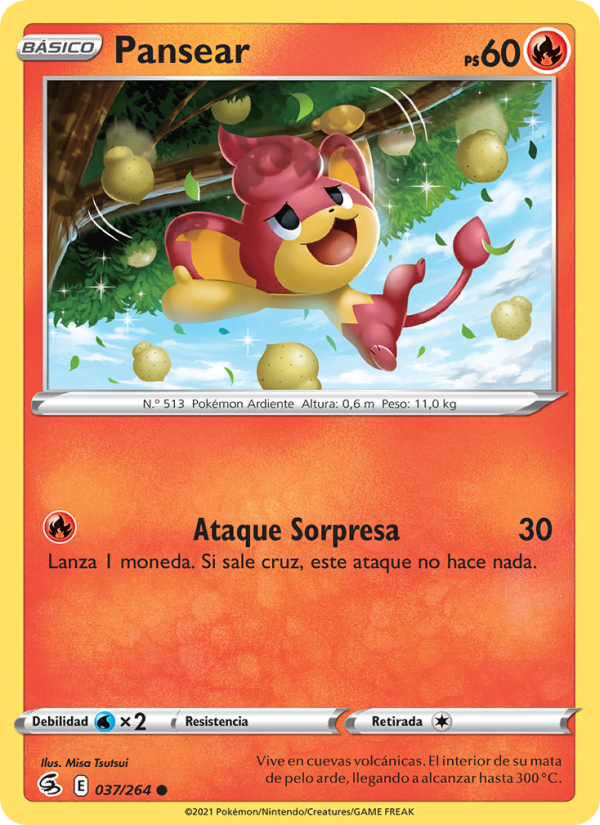 Pansear 37 — Golpe Fusión (Spanish Pokémon TCG card)