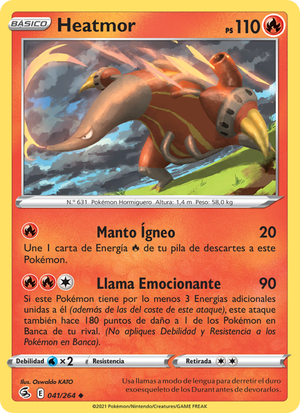 Heatmor 41 — Golpe Fusión (Spanish Pokémon TCG card)