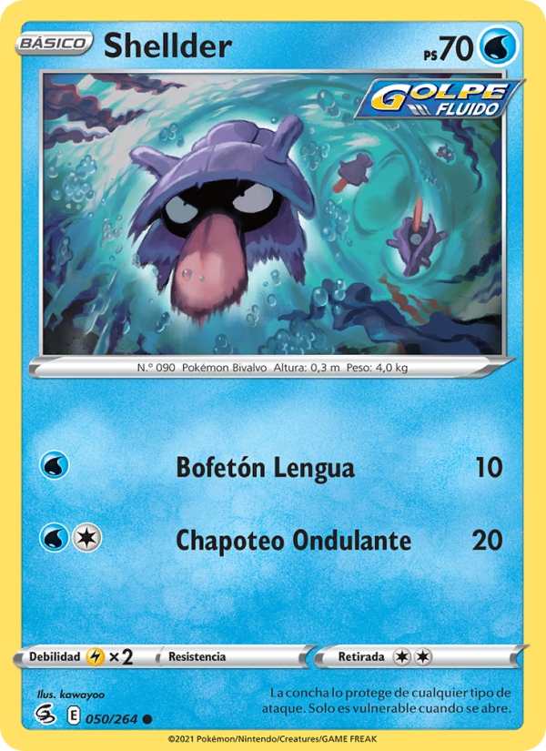 Shellder 50 — Golpe Fusión (Spanish Pokémon TCG card)