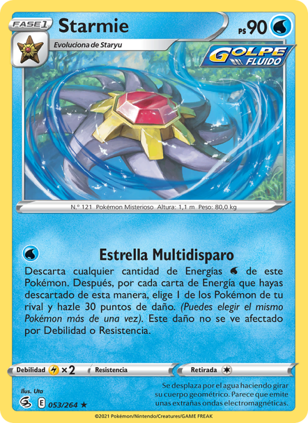 Starmie 53 — Golpe Fusión (Spanish Pokémon TCG card)