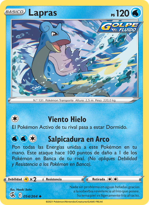 Lapras 54 — Golpe Fusión (Spanish Pokémon TCG card)