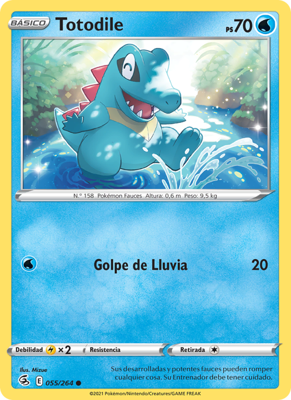 Totodile 55 — Golpe Fusión (Spanish Pokémon TCG card)
