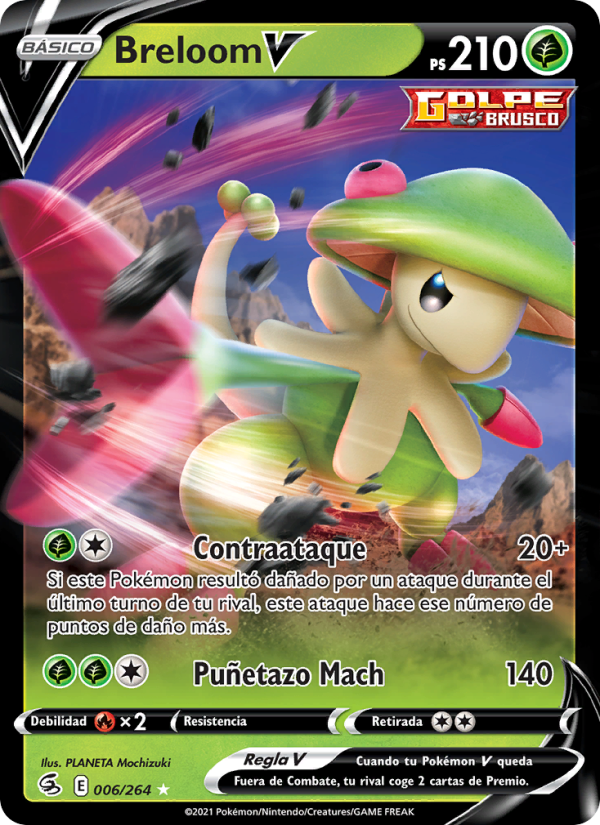 Breloom V 6 — Golpe Fusión (Spanish Pokémon TCG card)