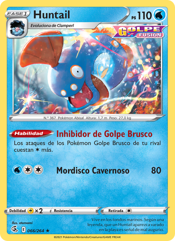 Huntail 66 — Golpe Fusión (Spanish Pokémon TCG card)