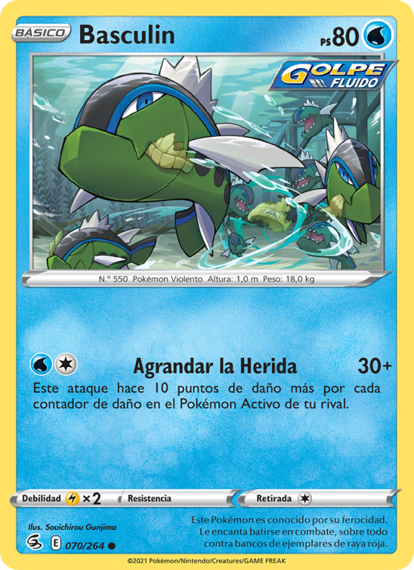 Basculin 70 — Golpe Fusión (Spanish Pokémon TCG card)