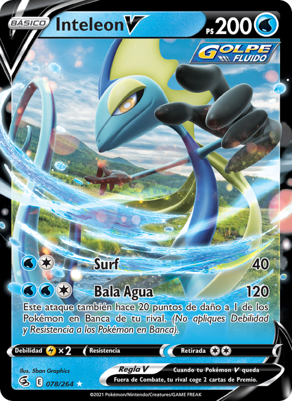 Inteleon V 78 — Golpe Fusión (Spanish Pokémon TCG card)