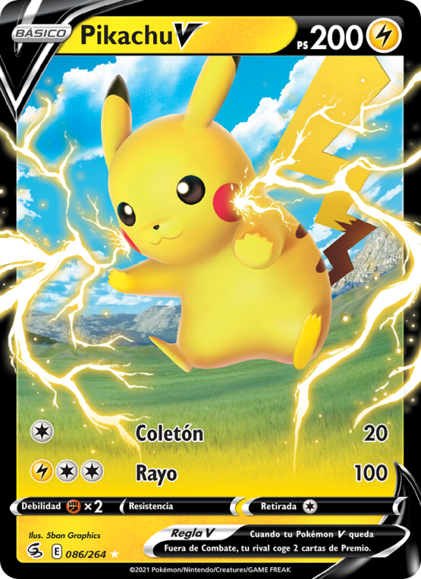 Pikachu V 86 — Golpe Fusión (Spanish Pokémon TCG card)