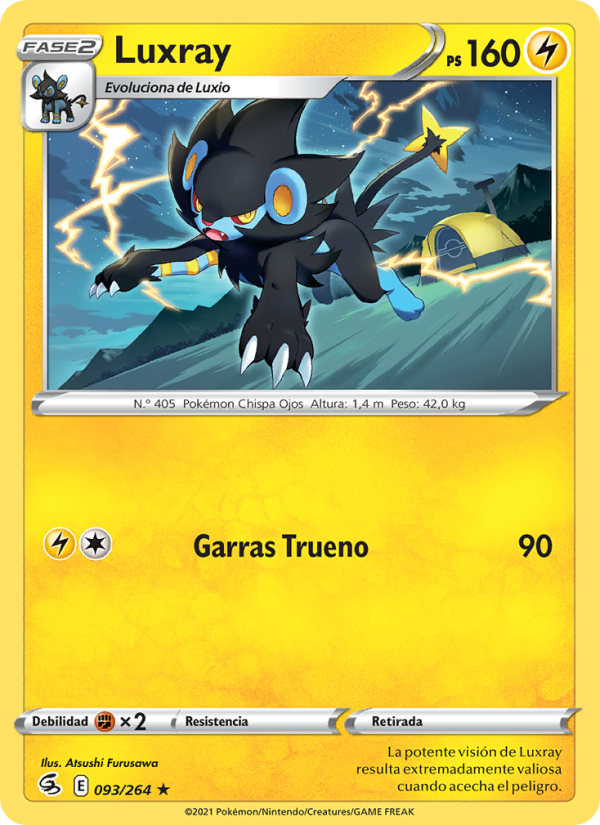 Luxray 93 — Golpe Fusión (Spanish Pokémon TCG card)
