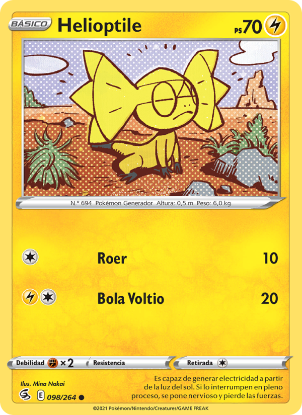 Helioptile 98 — Golpe Fusión (Spanish Pokémon TCG card)