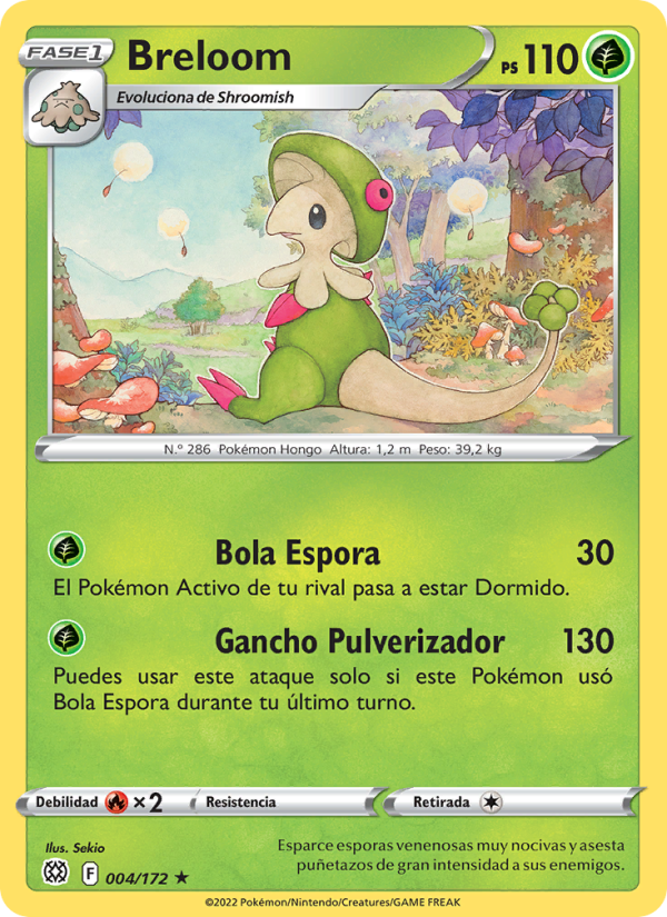Breloom 004 — Astros Brillantes (Spanish Pokémon TCG card)
