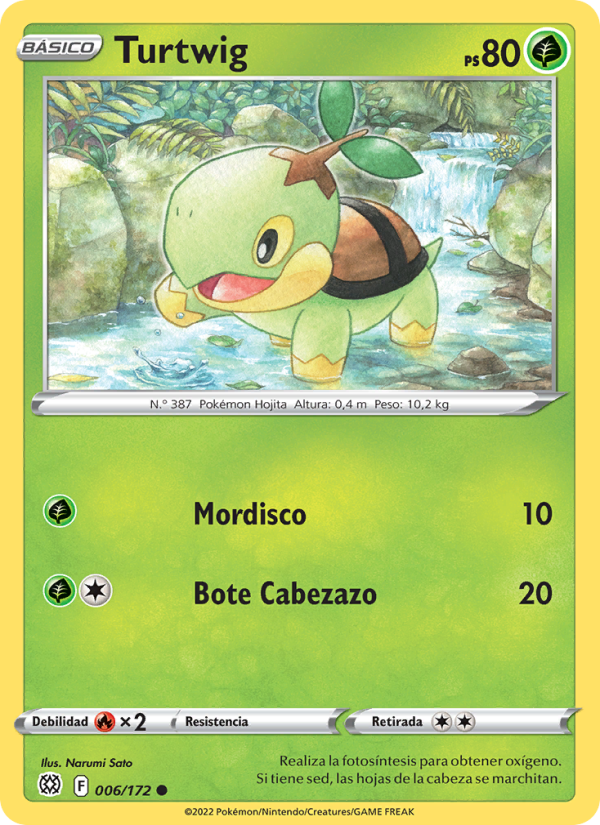 Turtwig 006 — Astros Brillantes (Spanish Pokémon TCG card)