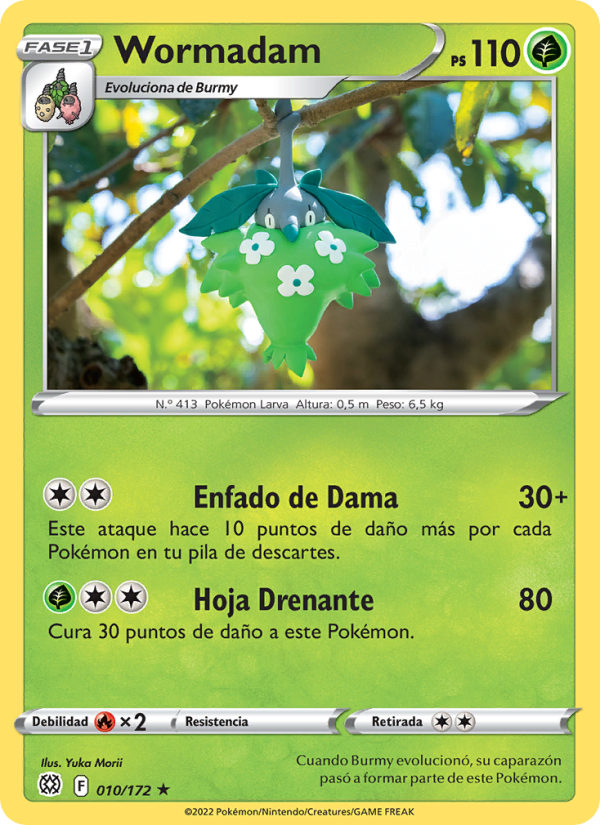 Wormadam 010 — Astros Brillantes (Spanish Pokémon TCG card)