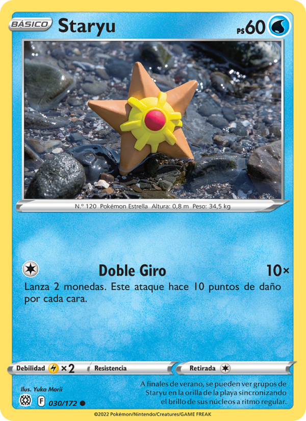 Staryu 030 — Astros Brillantes (Spanish Pokémon TCG card)