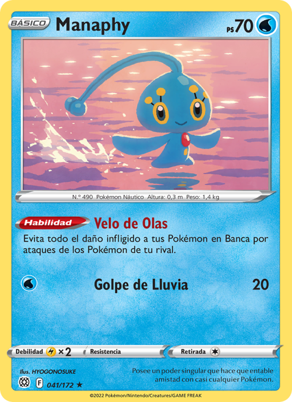Manaphy 041 — Astros Brillantes (Spanish Pokémon TCG card)