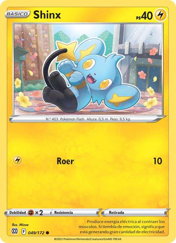 Shinx 049 — Astros Brillantes (Spanish Pokémon TCG card)