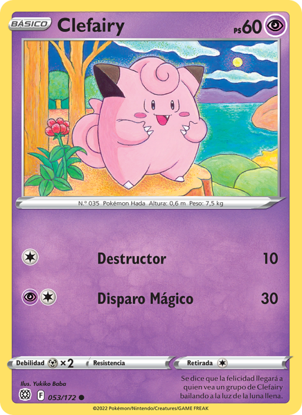 Clefairy 053 — Astros Brillantes (Spanish Pokémon TCG card)