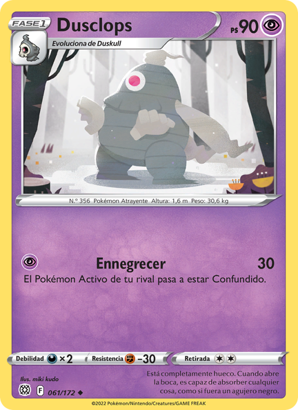 Dusclops 061 — Astros Brillantes (Spanish Pokémon TCG card)